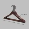 Percha de madera maciza con barra para hoteles, casas de huéspedes y tiendas de ropa, especializada para trajes y abrigos, percha ancha para hombros que no deja marcas