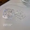 Pacote Misto de Strass Zircônia para Nail Art com Fundo Plano, Strass Super Brilhantes em Formato de Diamante Marquise Brancos e de Formato Irregular, Pequenos Strass para Decorações de Unhas