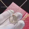 Plata de ley S925 tarjeta casa completo diamante clavo collar versión alta CNC tallado color chapado 18K explosiones salida de fábrica