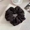 Scrunchie de tecido fofo estilo bolinho de creme, outono e inverno, coreano, para mulheres, prendedor de cabelo de alta qualidade, acessório de rabo de cavalo estilo floresta