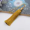Borla de seda de hielo borla accesorios DIY nudo chino marcapáginas bolsita cordón para ventilador de coche decoraciones de borla