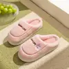 Chinelos de algodão com poá femininos para casa outono e inverno quentes internos sapatos de casa chinelos de casal masculinos de inverno sapatos de casa fabricante