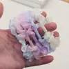 Nuevo anillo para el pelo de encaje de malla para niña, hebilla plana, cuerda para el pelo de celebridad de Internet INS de hada, accesorios para el pelo de organza color crema para bricolaje