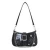 Bolso de Axila de Mezclilla con Estrella, Diseño Nicho de Moda Sexy de Alta Gama, Bolso Media Luna, Bolso de Mano de Lona, Bolso de Cadena