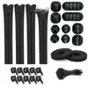 Set de Acabado para Cables de Manga Trenzada Autoretráctil Organizador de Cables Oficina en Casa Autoadhesivo Cable Soldadura Velcro Amarre de Cables