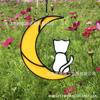 Decoración Acrílica de Gatito 2023 Gatito Lunar para Colgar en la Ventana Atrapagatos Mascota Regalo Memorial por Pérdida