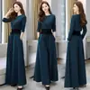 Moda Femenina Primavera y Otoño Estilo Elegante Transfronterizo Conjunto de Dos Piezas Diosa Chic Pantalones Anchos Holgados Modernos Traje Venta al por Mayor