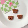 Lindo oso sonriente, accesorios de resina, accesorios de bricolaje, funda para teléfono móvil, horquilla, agujero para zapatos, zapatos, flor, material hecho a mano