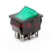 Interruptor Kcd4 em Forma de Barco com Luz, Duas Velocidades, Três Velocidades, Quatro Pinos, Seis Pinos, Interruptor Basculante, Forma de Barco, Dupla Via, Dupla Polaridade 20A