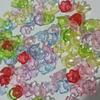 Cuentas de flores acrílicas de color transparente, hechas a mano, para hacer tú mismo, pulsera, diadema, horquilla, accesorios de joyería para ropa, venta al por mayor