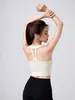 Lu Chuan Top de Yoga con Cuello en U Espalda Bonita Tirantes Anchos Ribeteado Deporte Bra de Tenis Corte Racerback Espalda Bonita Ropa de Yoga