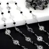Accesorios para Joyería DIY Cristal Negro Alambre Retorcido Girasol Chip de Computadora Cadena Hecha a Mano Cadena Suelta Cadena de Eslabones