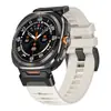 Para Samsung Galaxy Watch Ultra7 47mm correa funcional deportiva de grano de cabeza de caucho de flúor