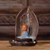 Queimador de Incenso Cascata de Cerâmica Pintada Original Artesanato Cerâmico Queimador de Incenso Areia Roxa Queimador de Incenso Monge Pequeno Fábrica Direta Queimador de Incenso