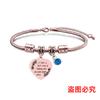 Pulsera europea y americana transfronteriza de acero inoxidable con diseño de hueso de serpiente para novias amigas Diamante Azul festival regalo japonés grabado pulsera de acero de titanio