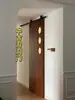 Porta de Celeiro Estilo Vintage, Porta de Cozinha, Porta Deslizante de Banheiro, Divisória Minimalista Retro com Trilho Suspenso, Porta de Cozinha e Banheiro