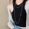 Colar de Prata S925 Modelo Novo Estilo Xiaohongshu Coração para Mulheres, Colar de Verão Elegante de Luxo Leve Design de Nicho