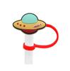 Nuevo Tema Espacial Tapa de Silicona para Popote Cubierta para Popote Cubierta Protectora Taza de Agua DIY Decorativa a Prueba de Polvo Tapón para Popote Venta al por Mayor
