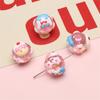 Cuentas de acrílico chapadas en color pintadas a mano pastel calabaza amor cuentas sueltas hechas a mano DIY joyería collar colgante baratijas