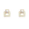 Vintage Retro ~ Estilo Hong Kong Perla con Forma Especial Plata Pin Aretes Elegantes Elegantes Nicho Sentido Avanzado Aretes Clip para Oreja de Mujer