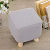 Funda elástica de cobertura total para taburete redondo pequeño, funda para taburete pequeño, funda para taburete para cambiarse los zapatos, funda para cojín de asiento, funda para taburete cuadrado pequeño
