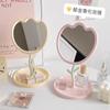 Espejo de Escritorio Tulipán Flor para Chicas Dormitorio de Estudiantes Espejo de Belleza Maquillaje de Escritorio Almacenamiento de Tocador Uso en Casa