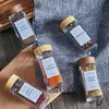 120ml Jarra de Vidro para Temperos Amazon Kitchen Garrafa de Temperos de Cominho Pote de Especiarias para Macarrão com Pimenta Conjunto Completo Atacado