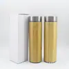 Taza Termo de Bambú de Acero Inoxidable 304 Doble Pared al Vacío Taza de Bambú Taza de Agua Regalo Personalización Transfronteriza con Logo