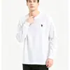 Nueva Camiseta Básica de Manga Larga con Bordado de Caballo y Cuello Redondo Estilo Coreano para Hombre Primavera/Verano 2026