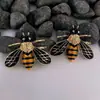 Nuevos Pendientes de Abeja e Insectos Personalizados Estilo Europeo y Americano, Broqueles de Aleación Chapados en Oro, Joyería Transfronteriza
