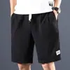 Calça de Seda de Gelo Secagem Rápida Elástica Ar Condicionado Cinco Pontos Masculina Ultra Fina Respirável Shorts Casuais Masculino Verão Tamanho Grande Calça Esportiva
