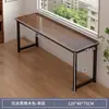 Mesa longa retangular dupla simples mesa de aluguel estreita mesa de computador quarto de estudante mesa de escrita contra parede mesa