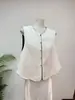 Novo Colete Jacquard Pequeno Estilo Nacional Chinês Outono 2026 Novo Gola Redonda Figura Petite Emagrecedor Manto Roupa Externa Colete