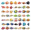 50 Piezas de Pegatinas de Graffiti de Peces y Vida Marina, Impermeables, Adecuadas para Diarios DIY, Fundas de Teléfono, Equipaje, Guitarras y Patinetas
