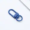Llavero de pintura para perro color metal 3 hebillas de puerta pequeñas colgante llavero giratorio accesorios para llavero diy
