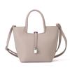 Bolso Cesta de Verduras 2025 Bolso Balde de Cuero Genuino Piel de Vacuno de Primera Capa Graneada Bolso de Mujer Versátil Bolso de Mano de Alta Gama