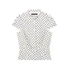 Z Estilo Europeu e Americano Transfronteiriço 2026 Nova Moda Elegante Roupas Femininas Atacado Top de Popeline com Bolso Polka Dot Embellished 1210064