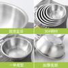Bacia Transfronteiriça de Aço Inoxidável 304 Espessada Bacia de Sopa Doméstica com Tampa Bacia de Cozinhar e Bacia Bacia para Bater Ovos Saladeira Bacia