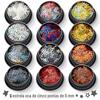 Diamante de alta flash pó brilhante PET lantejoulas ultrafinas 6mm oco de cinco pontas estrela nail art gradiente laser pó glitter pó em pó