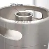 Mini barril de cerveza portátil de 8L de acero inoxidable 304 con placa tipo A y pozo tipo S
