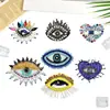 Serie Ojo de Perlas Bordado de Perlas Ojo del Diablo Parche Aplicación para Zapatos, Sombreros, Accesorios, Accesorios de Ropa, Parche Aplicación
