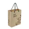 Bolsas de Tote de Papel Kraft Personalizadas con Impresión de Logo Fabricante Venta al por Mayor Estilo Ilustración Cafetería Librería Tienda de Ropa Bolsas