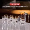 Hogar Vasos Decantador Baijiu Vidrio de Alto Valor Lámina de Oro Vasos para Licores Cristalería Creativa Lujo Ligero Vasos de Chupito Vasos Bala