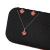 Weidni Alta Lujo Nuevo Collar de Aretes Hoja de Arce Moda de Alta Gama Elegante Exquisito Versátil Set Venta al por Mayor Mujeres