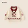 Roupas Infantis Youbao Nova Coleção Primavera e Outono Estampa de Desenho Animado Suéter Infantil Malha Grossa Top para Criança Suéter para Menina