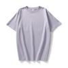 Camiseta Gola Redonda Manga Curta Cor Sólida Opaca Algodão Puro 220g Unissex Camisa Base Branca Pura Espessa Marca Tendência