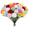 Flores e bola de grama simulação crisântemo pequeno buquê hortênsia dente-de-leão jacinto decoração de buquê de casamento buquê de flores artificiais acessórios
