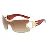 Gafas de Sol Personalizadas de Moda Estilo 2023 Gafas Estilo Lujo Ligero Sin Marco Moda Una Pieza Gafas de Sol para Mujer Sentido de Gama Alta