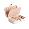 Caja de Joyería de Viaje Portátil Transfronteriza Almacenamiento Aretes Aretes Anillo Collar Caja de Almacenamiento Gran Capacidad Multicapa Hogar