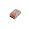 Terminal de fiação para luminária, conector de fio, terminal de conexão rápida universal para fios rígidos e macios, 2 entradas / 2 saídas, 3 entradas / 3 saídas